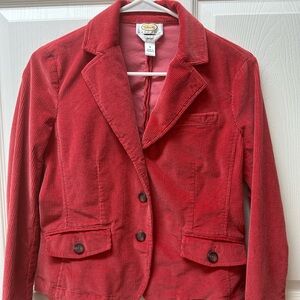 Talbots Vibrant flamingo Corduroy Blazer